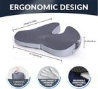 Small Travel Seat Cushion for Airplane,Portable Foldable Seat Cushion,Sciatica Pain Relief with Built-in Handles-Memory Foam Chair Cushions to Enhance Posture & Back Pain,for Car, Office, Gaming (