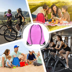 Grneric Drawstring Bags Bulk 14 Pcs Drawstring Backpack Bulk Cinch Bag Sackpack for Men Women Gym (Pink)