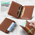 VULKIT Slim Minimalist Passport Wallet RFID Blocking Passport Holder for Travel, Leather Travel Wallet for Men Women, Magnetic Closure