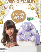 Naturally KIDS Purple Dinosaur Backpack for Girls 4-5, Triceratops Backpack, Dinosaur Gifts for 4-5 Year Old Girls