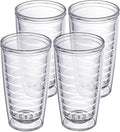Homestead Choice 16oz Insulated Tumblers Plastic Keeps Drinks Cold & Hot, 4pack Double Walled Clear Insulated Drinking Glasses Cup, BPA-Free, Reusable, Camping, Travel, Kitchen, Party