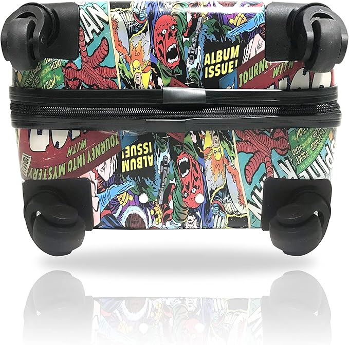 Fast Forward Marvel Comic Heroes Hard-Sided Tween Spinner Luggage, 20 Inches Carry-On Travel Trolley Marvel Suitcase for Kids