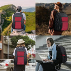 ANTERK Extra Large Laptop Backpack, 18.4 Inch Laptop Backpacks for Men Women, 55L Anti Theft Water Resistant College Bussiness TSA Airline Approved Work Computer Backpack, Red