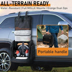 ORKELS Tactical Camping Kitchen Organizer Bag – Hanging Camp Cookware Storage with Paper Towel Holder, Portable Utensil Organizer for BBQ, Hiking, RV Cooking Essentials – Bag Only