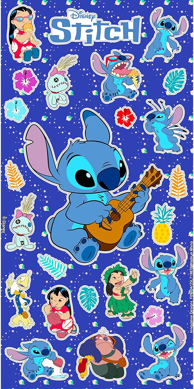 Disney Stitch Picnic Blanket and Pillow Set - Bundle Picnic Blanket, Pillow, Stickers, More | Lilo and Stitch Travel Accessories for Kids