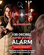 Safe Sound Personal Alarm, 2 Pack 130 dB Loud Siren Song Emergency Security Alarm Keychain with Strobe LED Light, Personal Sound Safety Siren for Women, Men, Children, Elderly