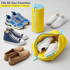 Shoe Washing Machine Bag for Washer & Dryer, Mesh Laundry Shoe Bag with Brush & Shoe Trees, Sneaker Cleaning Bag, Reusable Shoe Cleaner, Fits Up to Size 13