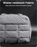 BAGSMART Gym Bag for Women, Carry on Travel Duffel Bag, Water-resistant Weekender with Shoe Compartment for Gym Travel Work, Grey, Medium