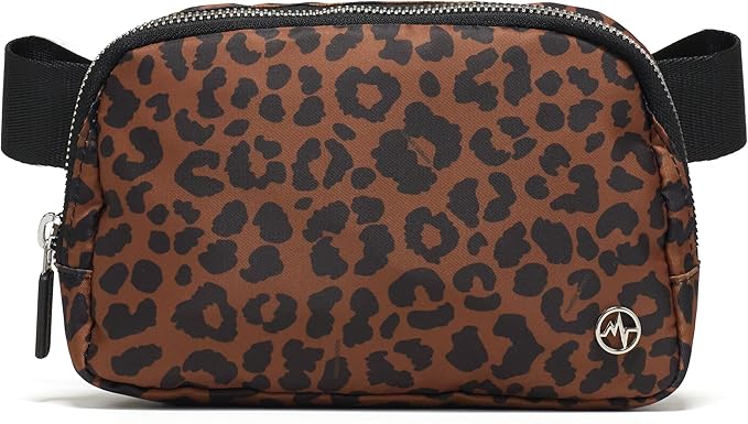 Pander Everywhere Belt Bag for Women, Fashion Waist Packs, Crossbody Bags with Adjustable Strap (Midnight Leopard)
