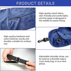 1/2PCS Travel Pillow Stuffable with Clothes As Carry-On Luggage Fits Up to 3 Days of Travel Essentials, Multifunctional U-Shaped Pillowcase for Business, Trip, Outdoor (1PCS-Black)