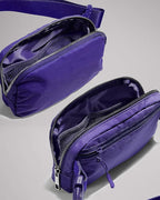 YOSHUYUKI Cross Body Fanny Packs for Women Men Fashion Waist Bag Pouch Nylon Small Travel Crossbody Bags Mini Purse Everywhere Belt Bag Bum Bag with Adjustable Strap for Workout Running Hiking Violet