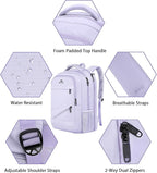 MATEIN Large 17 Inch Laptop Backpack for Women, Lightweight Travel Backpack Fits College School Essentials, Anti Theft Work Commute Nursing Computer Bag TSA Approved for Weekender Trip, Light Purple