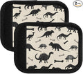 Black Dinosaur Luggage Handle Wrap for Suitcase Luggage Tags Handle Covers Identifiers Soft Decorations Travel Accessories 2 Pack