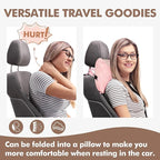 Tirrinia Travel Blanket and Pillow Set, Soft Compact Airplane Blanket with Foot Pockets, 4-in-1 Travel Essentials for Women Men, Portable Travel Gifts for Her, Travel Blanket for Airplanes, Cars