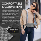 Luxury Travel Wallet – Hidden Money Belt, RFID-Blocking, Anti-Theft Passport Holder for Men & Women (Black)