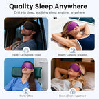 Weighted Eye Mask for Sleeping 2 Pack: Gentle Pressure Blackout Sleep Mask with 3D Contoured Cups, Zero Eye Pressure Sleep Mask for Lash Extensions, Memory Foam Travel Mask, Pink Purple