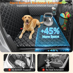 URPOWER 2026 Upgraded Back Seat Extender for Dogs - Large Hard Bottom Dog Car Seat Cover Holds 550lbs, Waterproof Dog Hammock Pet Bed with High-Density Foam Non-Slip Backseat Protector