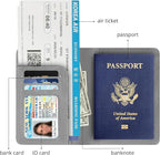 Passport Holder for Travel Essentials,RFID Blocking Passport Cover Wallet Card Case for Women and Men (Gray)
