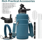 DYSANKY Insulated Water Bottle | Thickened Stainless Steel Vacuum Metal | Portable Sports Water Jug for Gym and Hiking with Straw, Carrier Bag, Handle Strap | BPA-Free 32 oz
