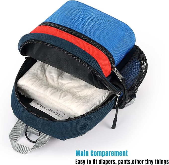 STEAMEDBUN Toddler Backpack Leash - Anti-Lost Harness Backpack for Boys Girls 1-3 - Blue