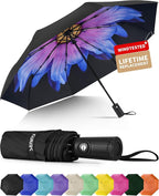 Seniny Windproof Travel Umbrella, Automatic Umbrellas for Rain, Portable & Compact Umbrellas for Backpack, Strong UV for Protection, Folding Small Sun Umbrella for Car, Walking