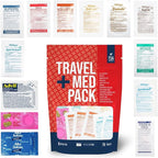 Travel Medicine Kit - 78-Piece TSA-Approved Medication Pack for Flights, Cruises & International Travel | Individually Wrapped OTC Medication Essentials