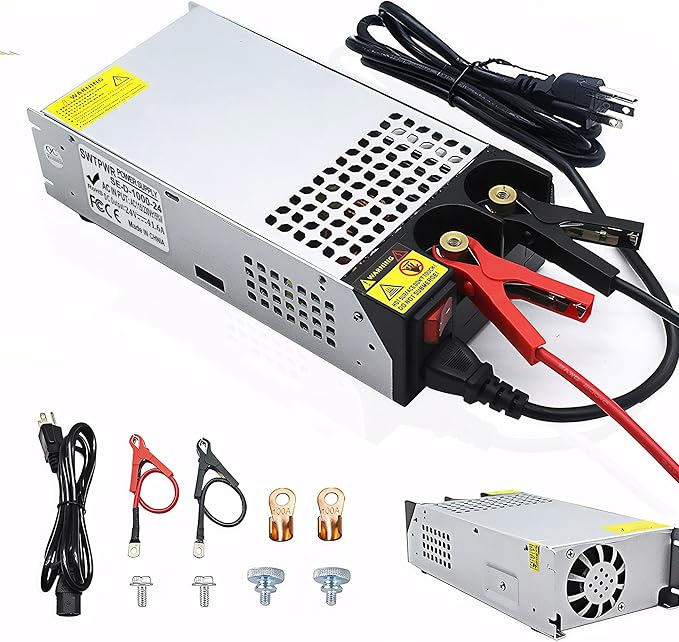 New Upgraded DIY SMPS 110V AC to DC 24V 42A 1000W Power Supply,24v Power Supply,110v to 24V Converter Voltage Transformer for Motor Pump CCTV 3D Printer Air Compressor Led (24V-42A-1000W, 24V)