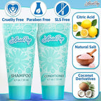 LavaPop - Travel Size Shampoo & Conditioner Set - Iris, Violet & Amber, 0.7 fl oz, 100 Pieces - Bulk Hotel Toiletries for Airbnb, Motels & Guest Rooms
