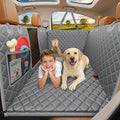 URPOWER Backseat Extender for Dogs - Hard Bottom Dog Car Seat Cover for Back Seat, Dog Hammock for Car and SUV, Pet Rear Seat Protector Dogs Travel Bed with Mesh Window & Side Flaps