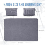 BOACAY Packable Travel Blanket for Airplane, Car - Compact Office Blanket - Portable Pillow for Adults, Kids with Case, Luggage Sleeve, Backpack Clip