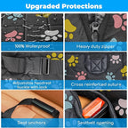URPOWER 2026 Upgraded Back Seat Extender for Dogs - Large Hard Bottom Dog Car Seat Cover Holds 550lbs, Waterproof Dog Hammock Pet Bed with High-Density Foam Non-Slip Backseat Protector