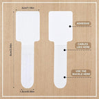 100 Pcs Hook and Loop Cable Ties, Self Adhesive Cable Management Desktop Cable Straps, Adjustable Cord Organizer for Desk Home Office Organization (White)