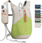 BECOJADDE 20L Small Hiking Backpack for Men Women Foldable Packable Back Pack Ultralight Hiking Daypack for Travel Camping Outdoor, Beige Green