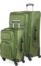 SWISSGEAR Sion Softside Expandable Spinner Luggage Durable Lightweight Travel Suitcase, Evergreen, 2-Piece Set (21/29)