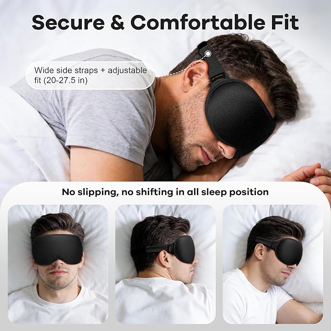 Weighted Eye Mask for Sleeping 2 Pack: Gentle Pressure Blackout Sleep Mask with 3D Contoured Cups, Zero Eye Pressure Sleep Mask for Lash Extensions, Memory Foam Travel Mask, Pink Purple
