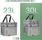 MIYCOO Cooler Bag Double Deck - 60 Can Leakproof Insulated Portable Soft Lunch Cooler, Extra Large Expandable Ice Chest Cooler for Beach, Picnic, Camping, Shopping