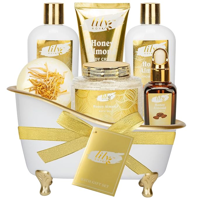 Mothers Day Gift for Mom, Gifts for Women - 7-Piece Spa Gift Set, Bath and Body Gift Set, Spa Kit | Gifts for Valentines, Fathers Day, Birthday, Christmas Gift, Holiday Present for Women