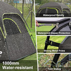 CAMPROS CP Upgraded 6/8 Person Camping Tents, Waterproof Windproof Family Tent with Larger Mesh Windows & Door, Double Layer, Easy Set Up, All-Season Dome Tent with Top Rainfly & Carry Bag