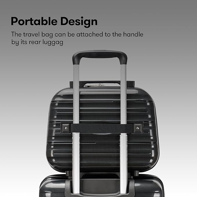 GinzaTravel 4 Piece Hardshell Luggage Sets with Spinner Wheels TSA Lock,Large Suitcases with Wheels,20inch 24inch 28inch,Black