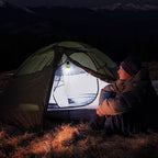 EverBrite Rechargeable Camping Light, Portable Tent Lantern,3 Lighting Modes, Hanging Tent Light Bulbs with Clip Hook for Hiking, Fishing, Backpacking, Emergency and More-Green