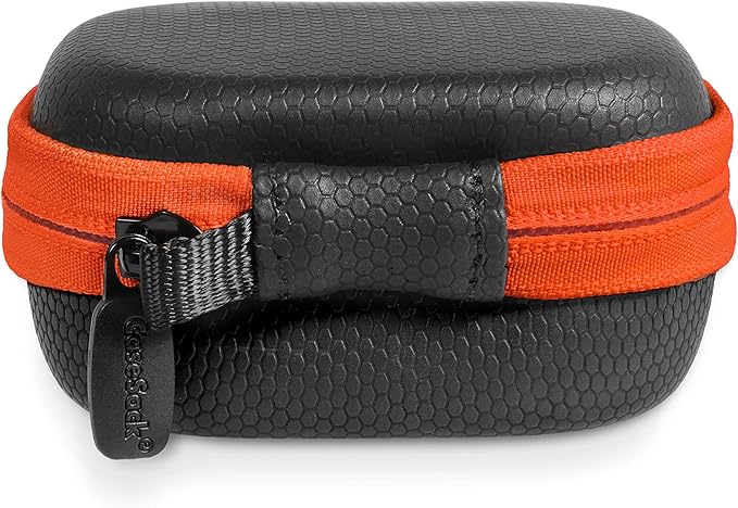 Case for mini Charger Compatible with iWALK Small USB-C Portable Charger, Anker Nano, JEJILL, LanLuk, Charmast, LENUTO, Swyop, VEGER, Feob, Taegila, YHO (Black with Orange Zip)