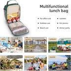 Lovoeo Lunch box Lunch bag for men women Insulated Lunchbox Lunch bags for Work Picnic Travel(Deep green)