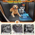 URPOWER Large Dog Backseat Extender for Extended Cab Trucks - Hard Bottom PU Leather Dog Car Seat Cover for Back Seat, Waterproof Dog Hammock Pet Rear Seat Protector Holds 400lbs for F150 SuperCab