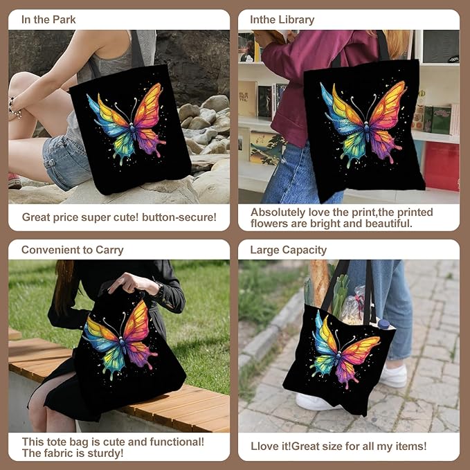 ANNA QUEEN Cat Tote Bag Shoulder Bag Handle Bag for Gym Yoga Picnic Beach Kitchen Reusable