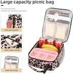 Lovoeo Lunch box Lunch bag for men women Insulated Lunchbox Lunch bags for Work Picnic Travel (Leopard)