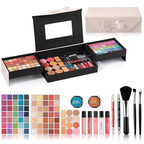 Hot Sugar Beginner Makeup Kit - 92 Piece Makeup Set for Women, Complete Full Face Cosmetics Collection, Ideal Makeup Gift Set (White)