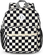 STEAMEDBUN Corduroy Toddler Backpack for Boys Girls 2-4, Kids Preschool Backpack for Kindergarten - Checkered