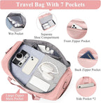 Extra Large Travel Duffle Bag,Carry on Overnight Weekend Bag with Shoes Compartment,Weekender Bags for Women for Travel Business Trips Sport Hospital