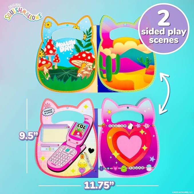 Original Squishmallows Puffy Sticker Playset, Over 50 Reusable Stickers