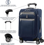 Travelpro Platinum Elite Softside Expandable Luggage, 8 Wheel Spinner Suitcase, TSA Lock, Men and Women, Dark Blue, 2-Piece Set (21/25)